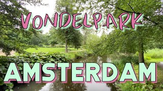 Rainy Walk in Amsterdam Vondelpark 4K ASMR