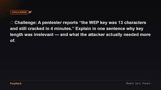 Legacy WEP Wireless Attacks | FuryHack Ethical Hacking Course screenshot 4