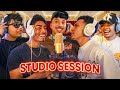 LOS BOYZ HOP IN THE STUDIO FOR A CYPHER 