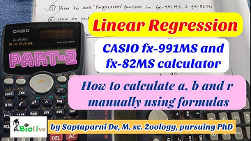 Linear Regression Using Scientific Calculator Casio fx-991MS and fx-82MS (Part-2)