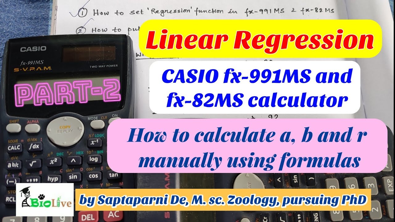 Linear Regression Using Scientific Calculator Casio fx991MS and fx