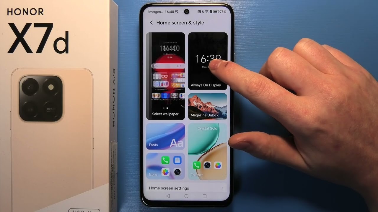 Honor X7D — как включить/отключить функцию Always On Display