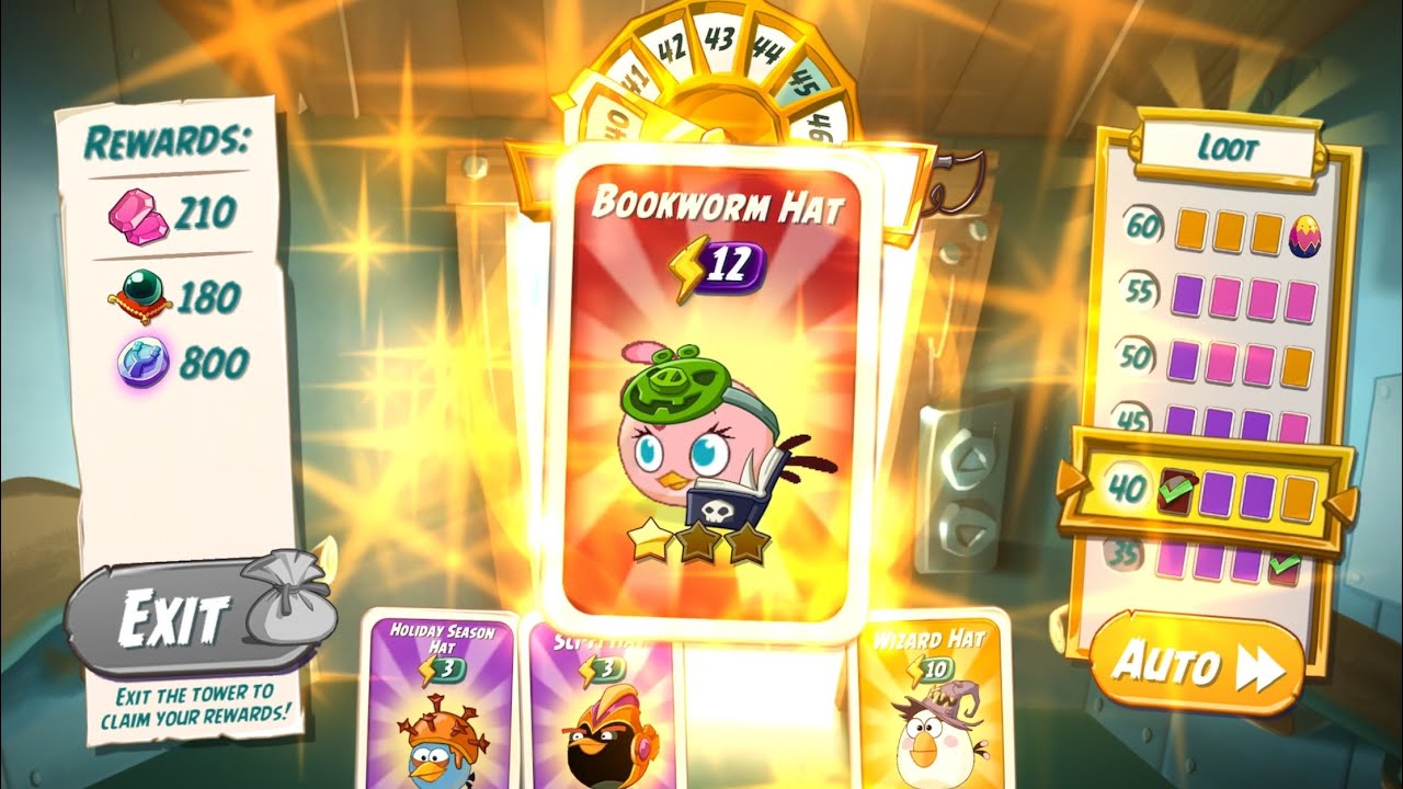 Tower Of Fortune - Day 3 for The BookWorm Hat Set - Angry Birds 2