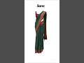Elegant Green Silk Saree Look 💚 | Traditional Indian Ethnic Outfit Inspiration#outfit #fashion