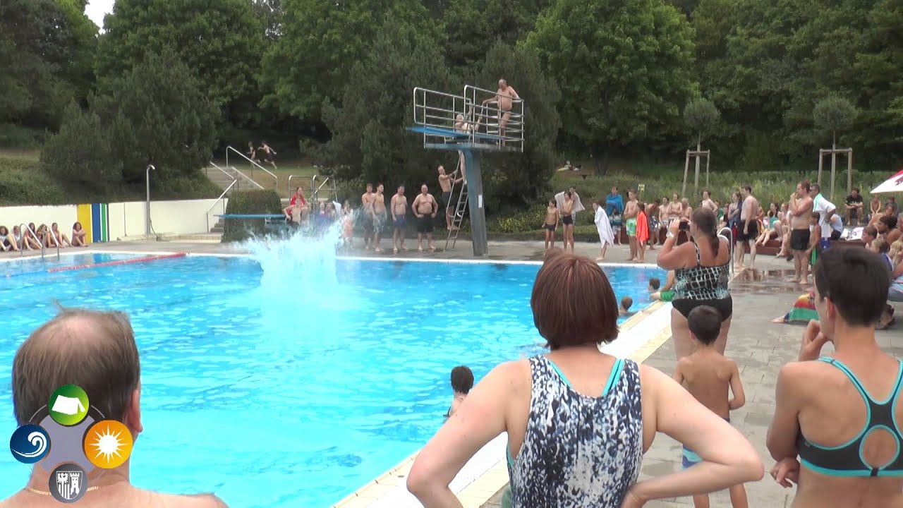 Arschbomben Contest 2015 im Freibad Scheinfeld