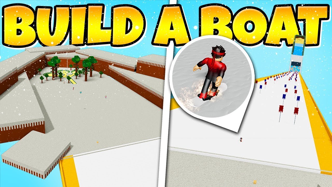 999,999,999 FT SKI SLIDE IN Build a Boat