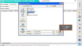 How to import customer or vendors or general ledgers masters from excel