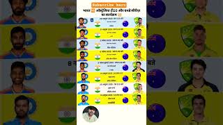 India vs Australia odi series sodule #australia #rohitsharma