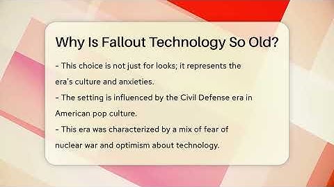 Why Is Fallout Technology So Old? - The SciFi Reel