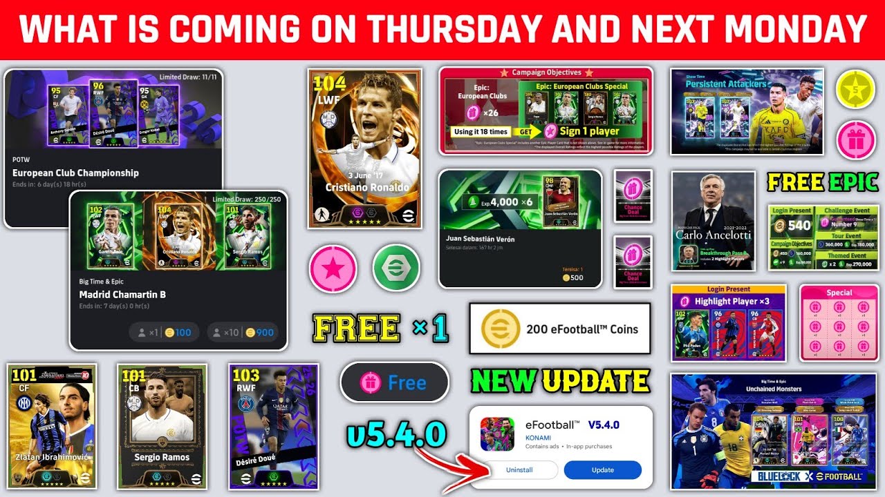eFootball 2026 Update!! What Is Coming On Tomorrow & Monday In eFootball 🤩 Free Epic & Free Coins