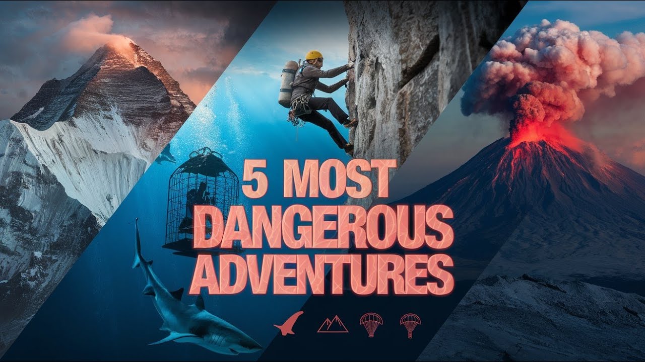 Extreme Adventure Risks 🌍 5 Most Dangerous Adventures Around the World 🏔️🦈🪂 - YouTube