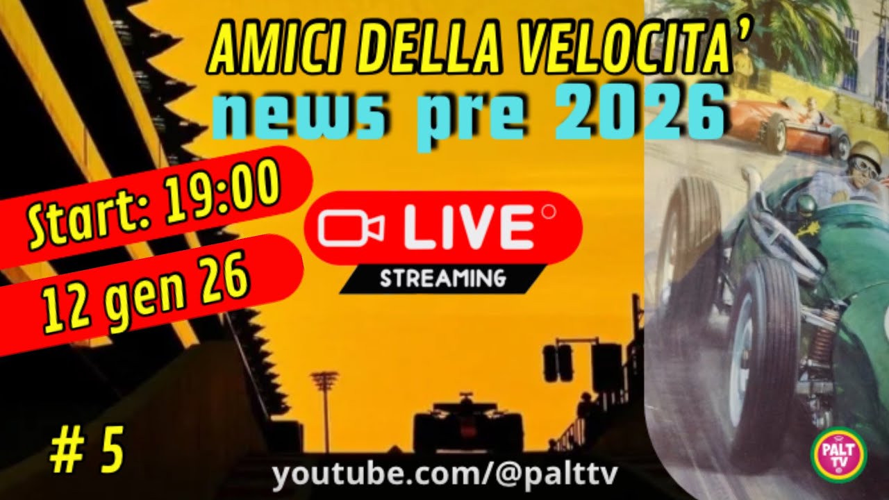 NEWS 2026 AMICI DELLA VELOCITA' 12/012026 ep 5
