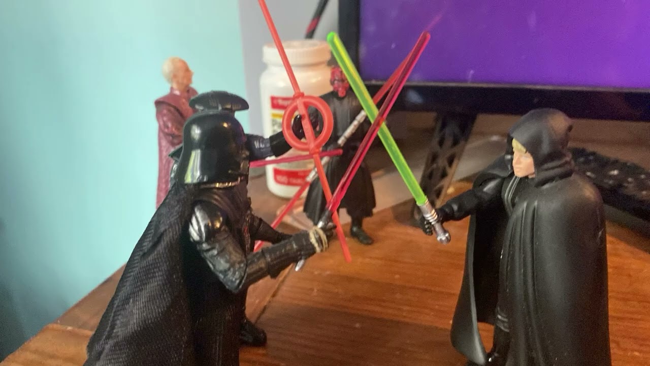 Darth Revan and Allies stand up to Darth Vader and the Siths . Stop motion 