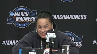 Full Dawn Staley postgame press conference as South Carolina advances to Elite 8 with win
