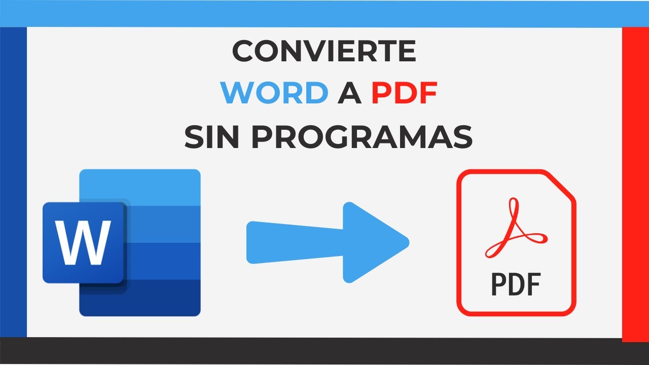 C mo pasar word a pdf youtube