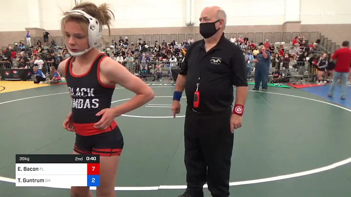 39 Kg Quarterfinal - Emma Bacon, FL Vs Talea Guntr...