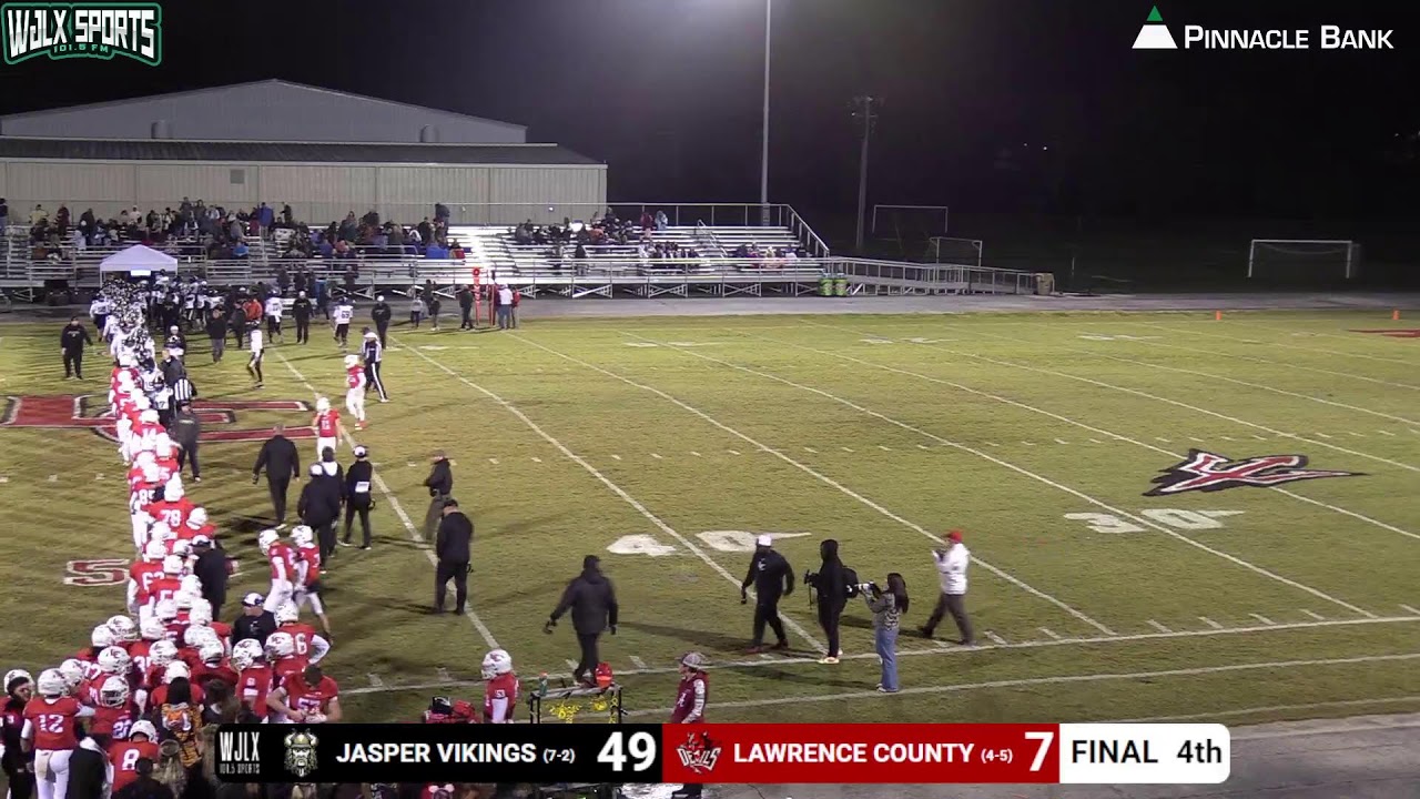 Jasper Vikings vs. Lawrence County Red Devils - 10/31/25 - Presented by Pinnacle Bank