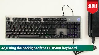 HP K500F Gaming Keyboard - How to Adjust the Backlight