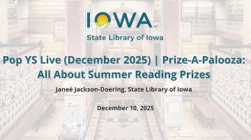 Pop YS Live (December 2025) | Prize-A-Palooza: All About Summer Reading Prizes