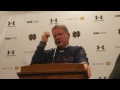 Notre Dame football coach Brian Kelly