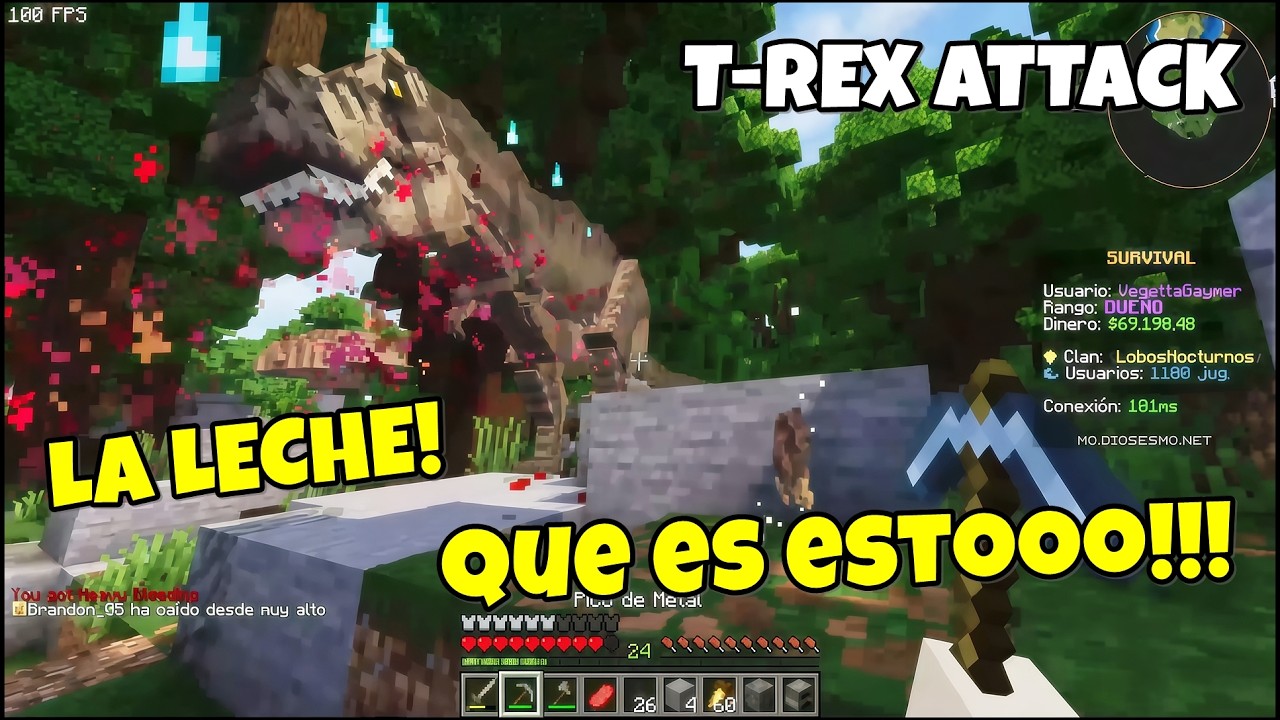 El T-REX ataca por SORPRESA a VEGETTA 😱🤣 DIOSES MC
