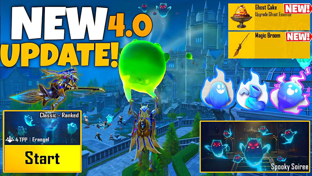 NEW 4.0 UPDATE!😍 FIRSTIME PLAYING NEW GHOST SPOOKY SOIREE MODE😱 | PUBG MOBILE