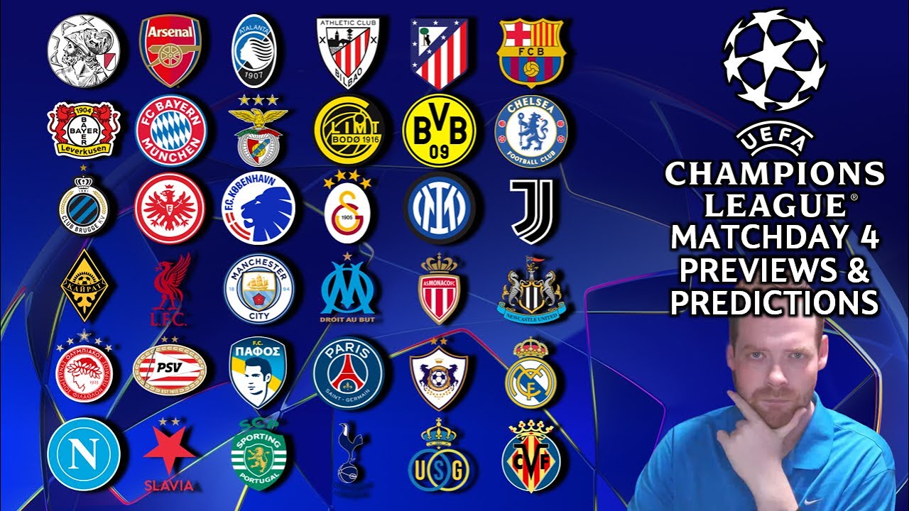 Мои превью и прогнозы на 4-й тур Лиги чемпионов! 