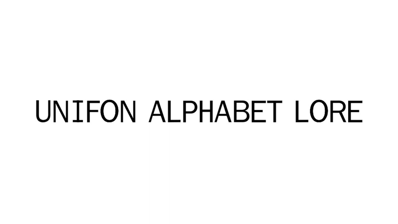 Unifon alphabet