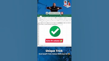 Excel AutoFit Trick 💻 | Column Width Auto Set 😍 | Excel Shortcuts