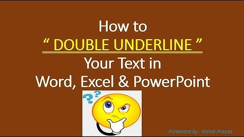 How to "Double Underline" in MS Excel, Word & PowerPoint | Video 2