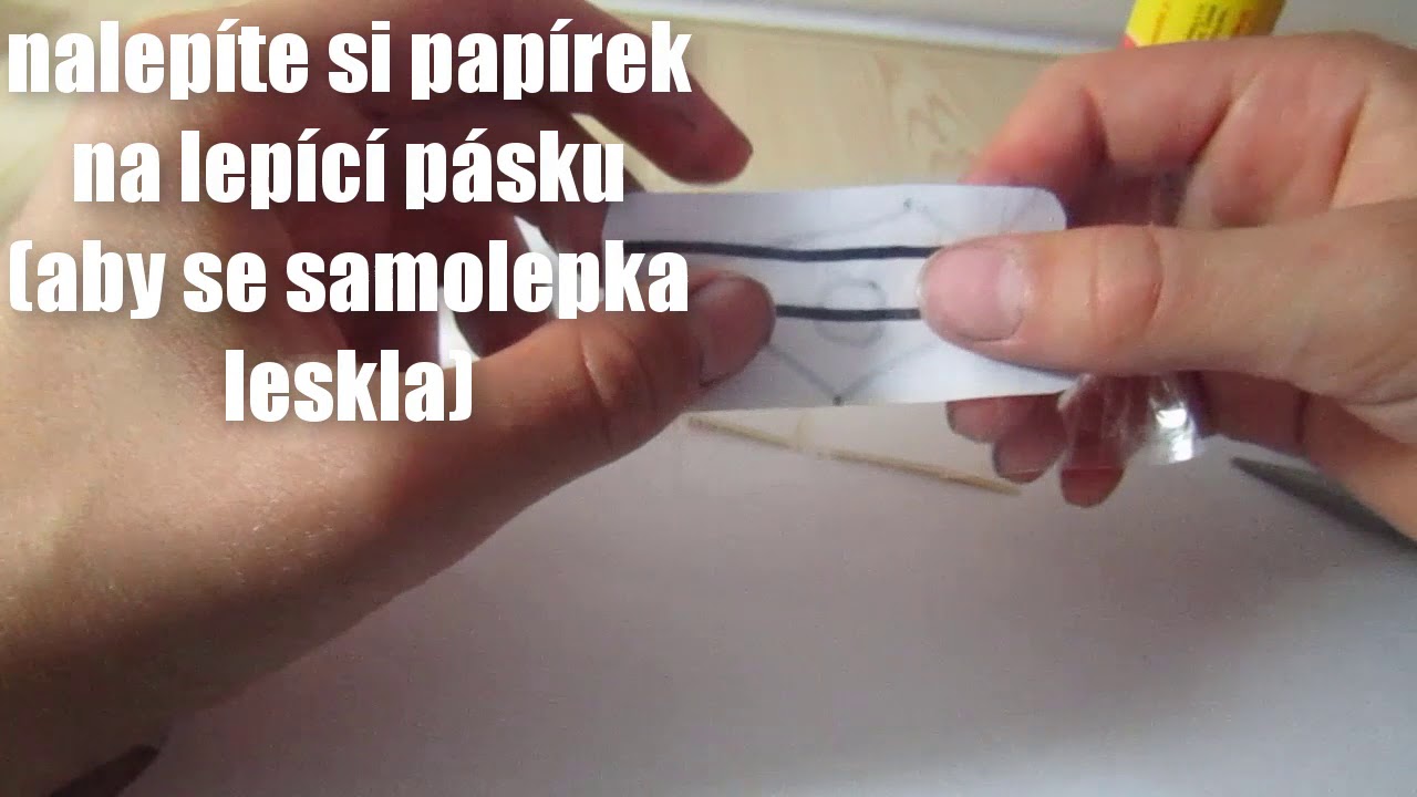 Jak vyrobit samolepku (Bez oboustrané lepící pásky) - YouTube