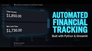 Stop Using Spreadsheets! 🛑 Build a Professional Cash Flow Tracker with Python & Streamlit