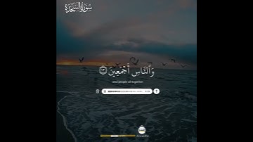 آيات من سورة السجدة بصوت القارئ عبدالرحمن مسعد
