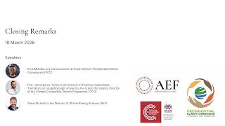 Joint High Level Community Meeting: Closing Remarks
