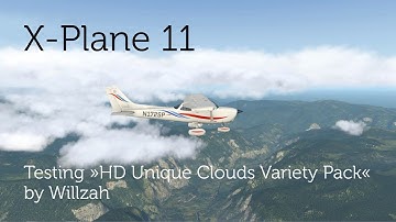 [X-Plane 11] Testing "HD Unique Clouds Variety Pack" – real time version