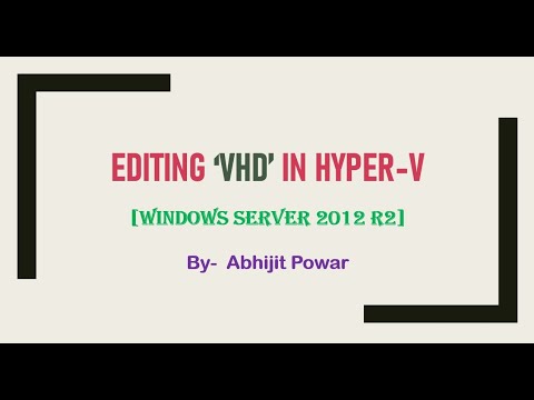 Editing VHD in