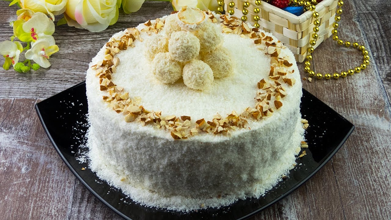 Gateau Raffaello Gateau A La Noix De Coco ǀ Savoureux Tv Youtube