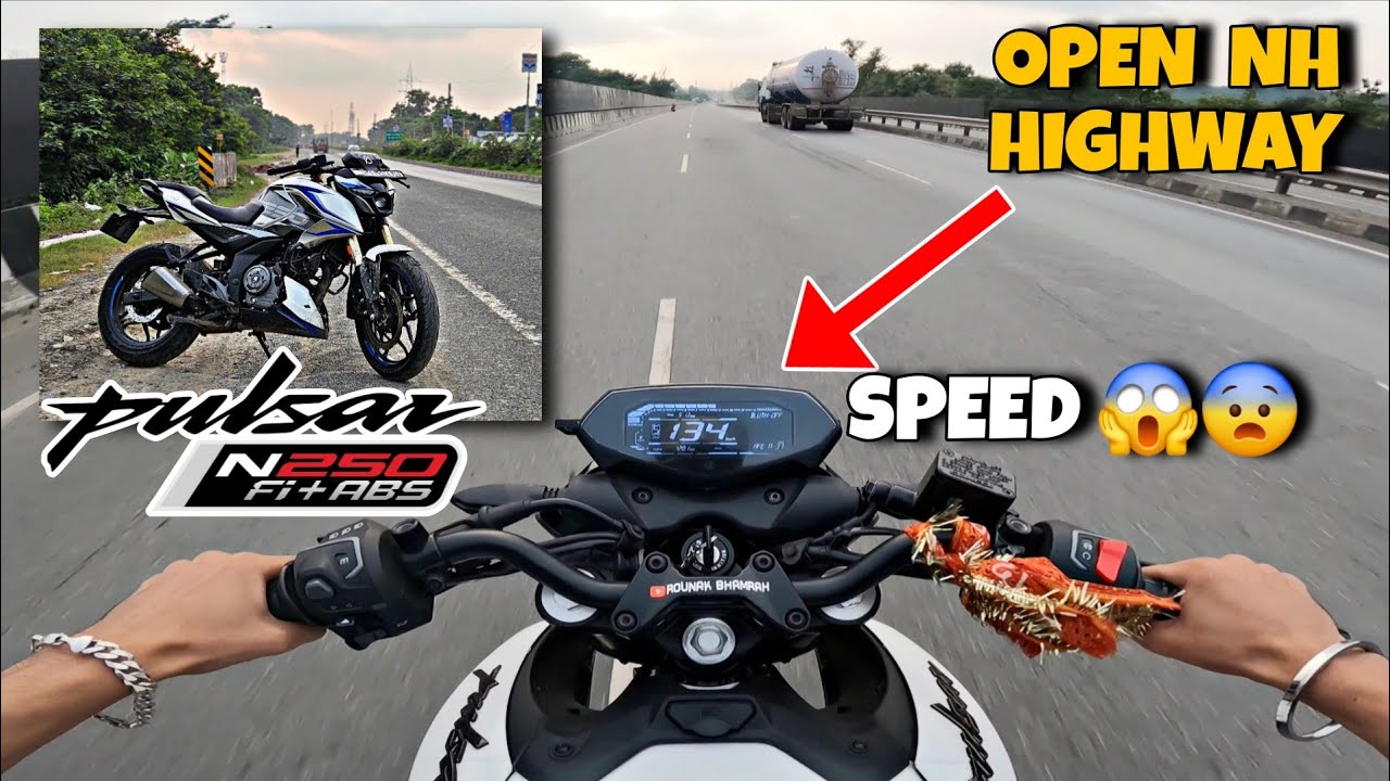 I Ride My Pulsar N250 In Open National Highway ( NH HIGHWAY ) || N250 Wobble Issue In High Speed 😨 