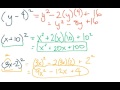 Perfect Square Trinomials and Expansion