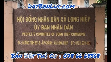 Bán Đất Thổ Cư Xã Long Hiệp Huyện Bến Lức tỉnh Long An Tel 0786668368