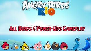 Angry Birds Rio - All Birds \& Power-Ups Gameplay