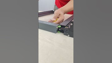 How to assemble the track on the trackless invisible rewinding screen door? #qiangning