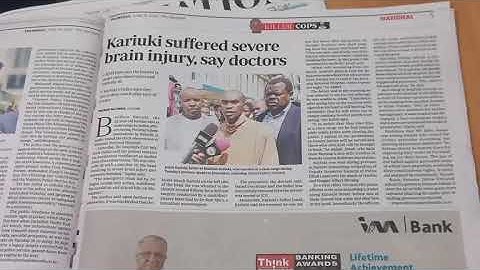 Boniface Mwangi Kariuki ari thibitari-ini wa Kenyatta kuria ararigitwo kironda gia kuhurwo rithathi