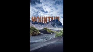 how to make text behind object photoshop |how to create realistic text behind the mountain photoshop