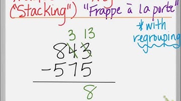 Traditional  Stacking  Algorithm    Frappe à la porte  Subtraction