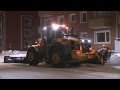 Volvo L110H with Arctic Machine sideplough and Ice ripping blade in snow clearing