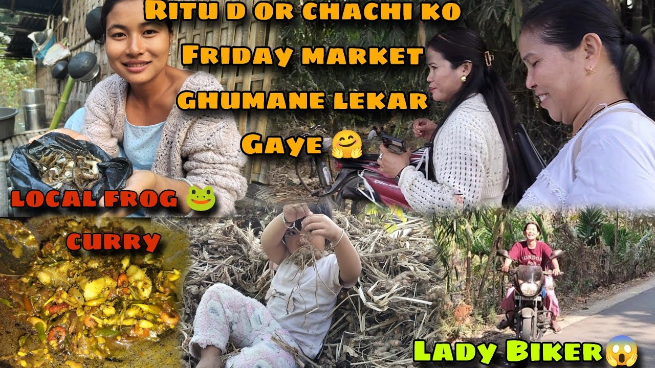 Ritu d or chachi ko Friday market ghumane lekar Gaye 🤗. Bohut dino baad frog curry bana ker khayi 😋