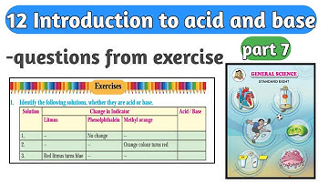 class 8 th | chapter 12|introduction to acid and base |Maharashtra board | part  7|