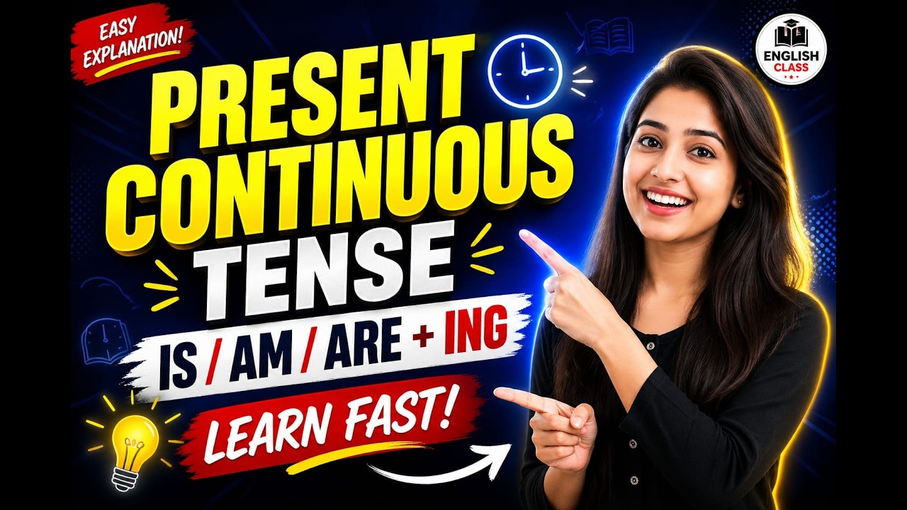 Learn Present Continuous Tense Fast | Is/Am/Are + Ing / Subscribe - YouTube