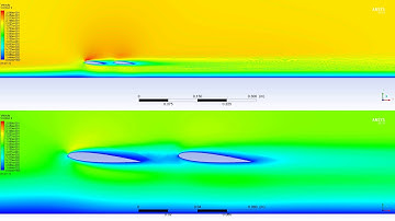Flow around  tandem airfoils